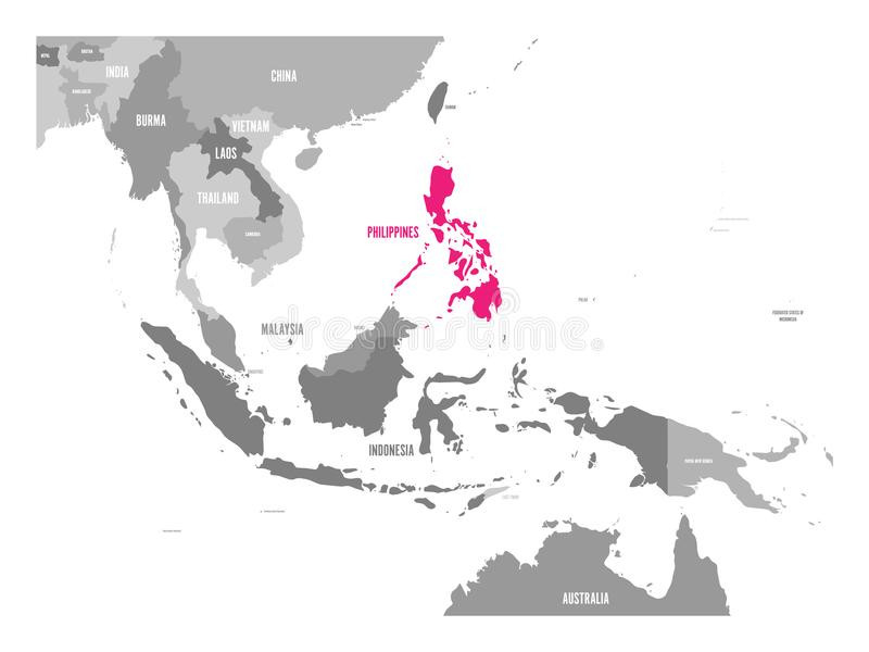 800x600 South East Asia Map Vector Free Lovely Vector Map Philippines Pink