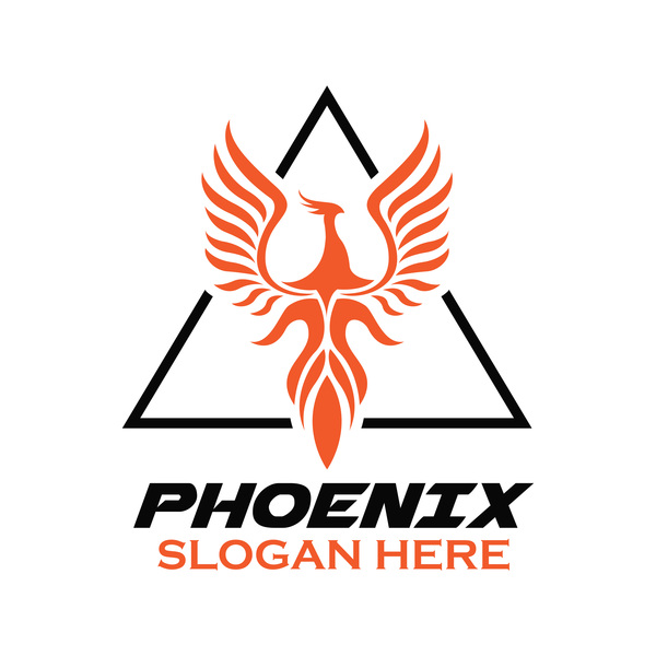 600x600 Creative Phoenix Logo Set Vector 09 Free Download