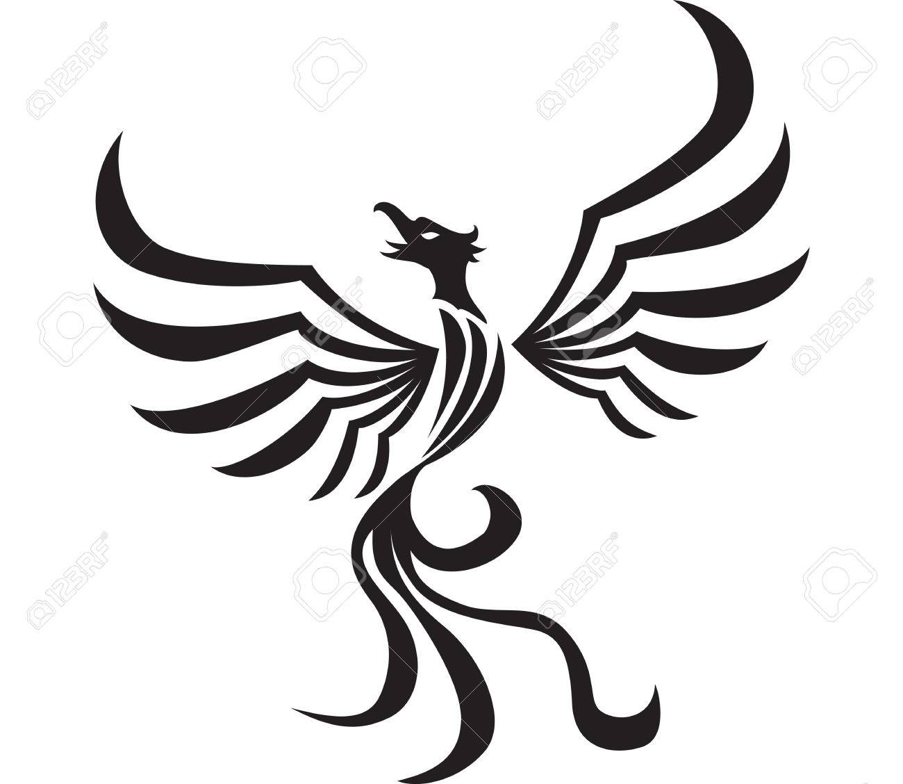 1300x1128 Phoenix Tattoos Clipart Vector