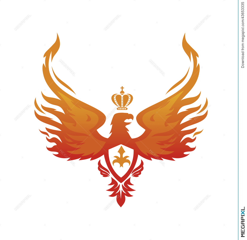 826x800 Imperial Phoenix Vector Image Illustration 43653335