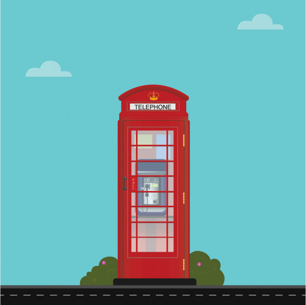 626x624 Street Phone Booth Vector Premium Download