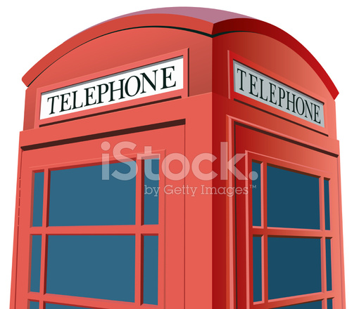 510x440 Vector London Phone Booth Closeup Stock Vector