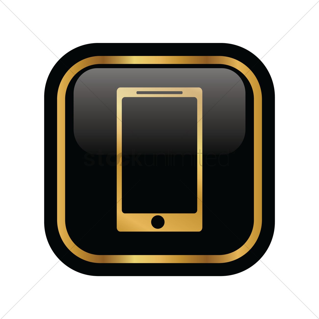 1300x1300 Mobile Phone Icon Vector Image
