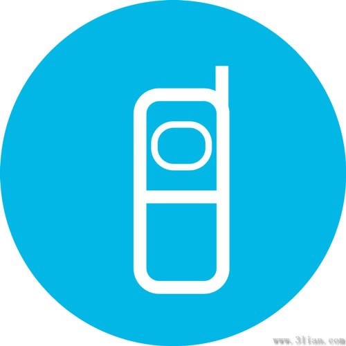 500x500 Blue Phone Icon Vector Free Vector In Adobe Illustrator Ai ( .ai