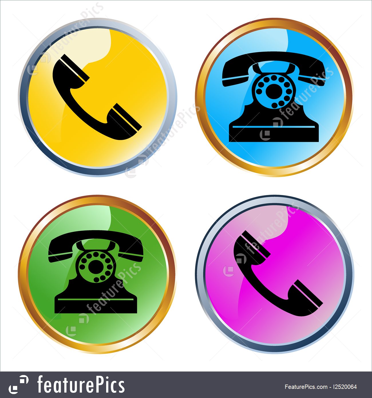 1300x1392 Templates Vector Glossy Phones Icons