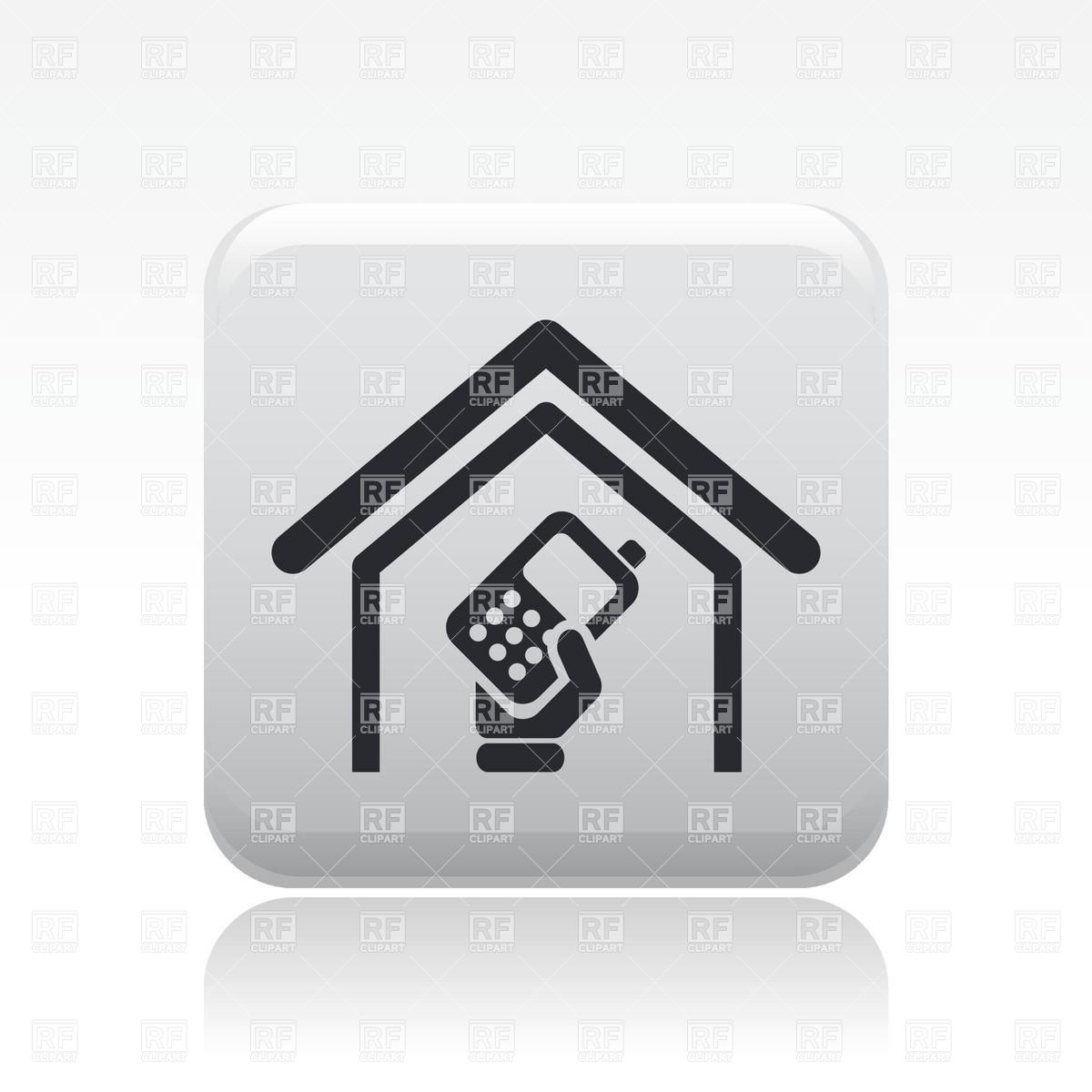 1200x1200 Hand With Handheld Transceiver Or Mobile Phone Icon Vector Image
