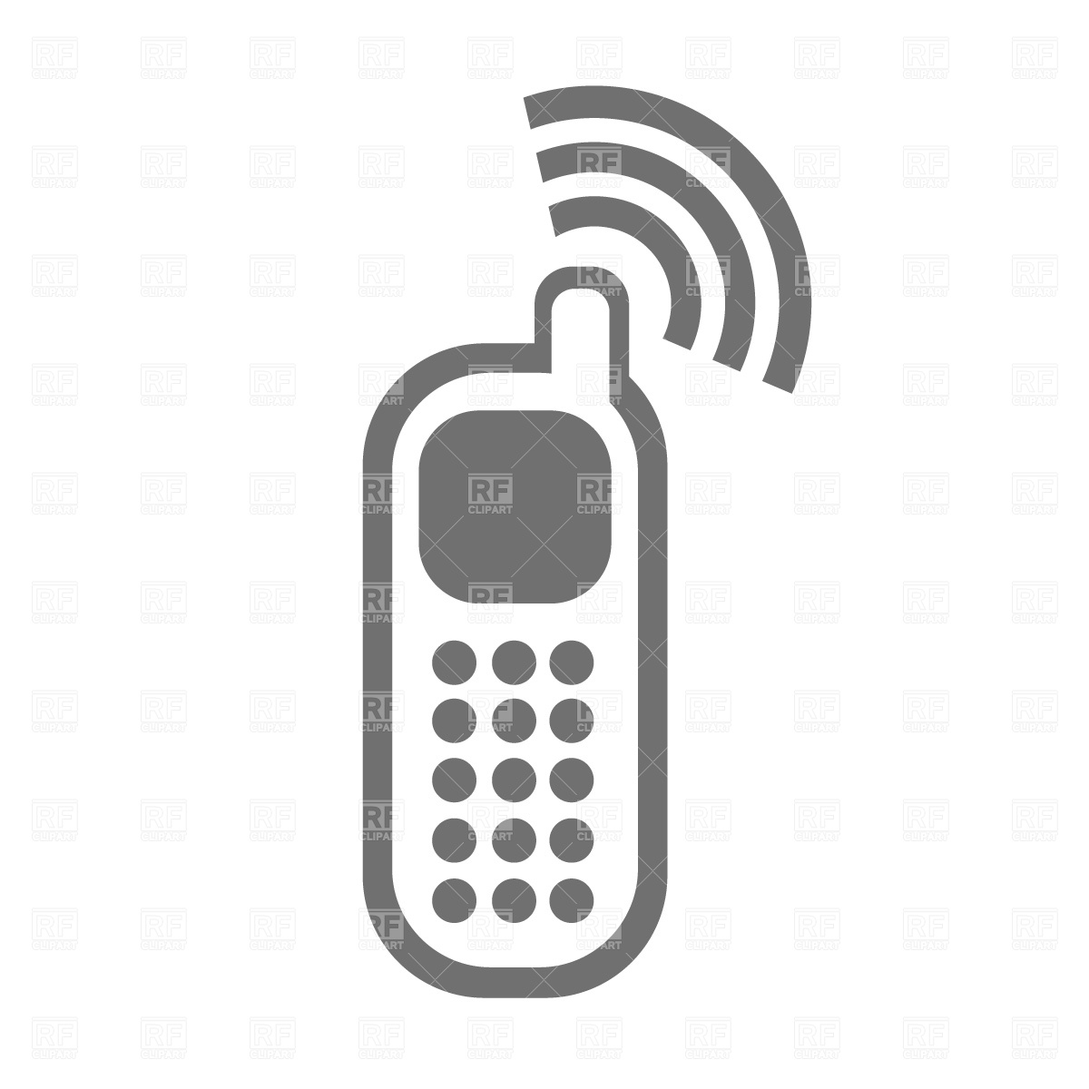 1200x1200 Cell Phone Icon Free Vector Image Vector Artwork Of Technology