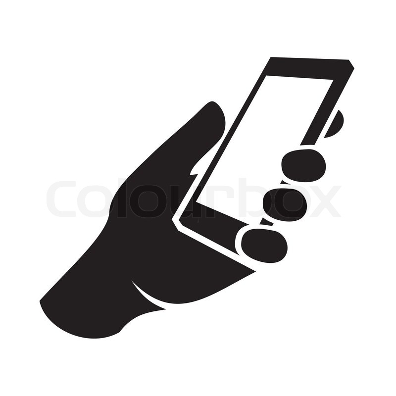 800x800 Mobile Phone In Hand Icon. Vector Illustration Stock Vector