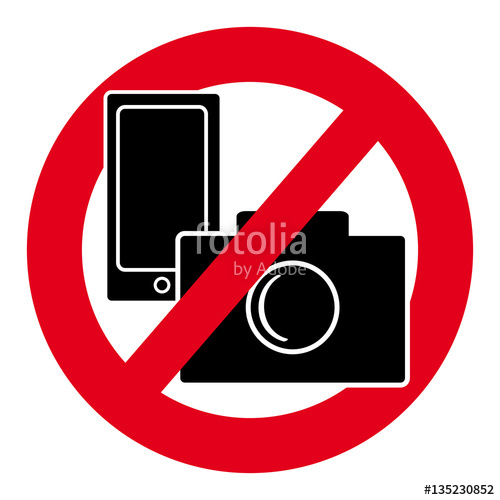 500x500 No Camera And Mobile Phone Symbol On White Background Stock Image