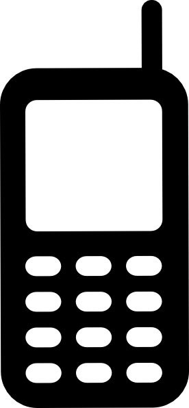 276x596 Cell Phone Symbol Vector Clipart