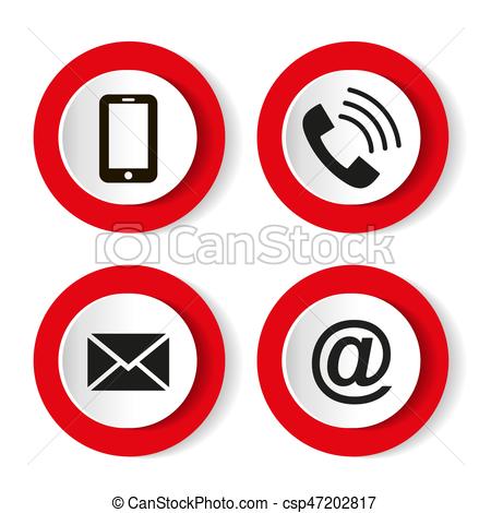 450x470 Contact Buttons Set