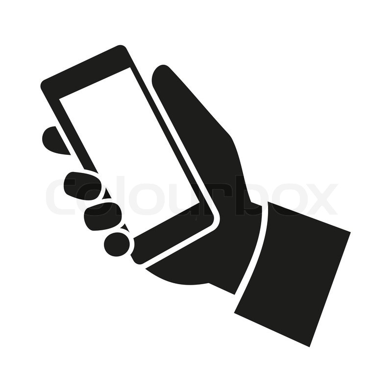 800x800 Mobile Phone In Hand Icon. Vector Illustration Stock Vector
