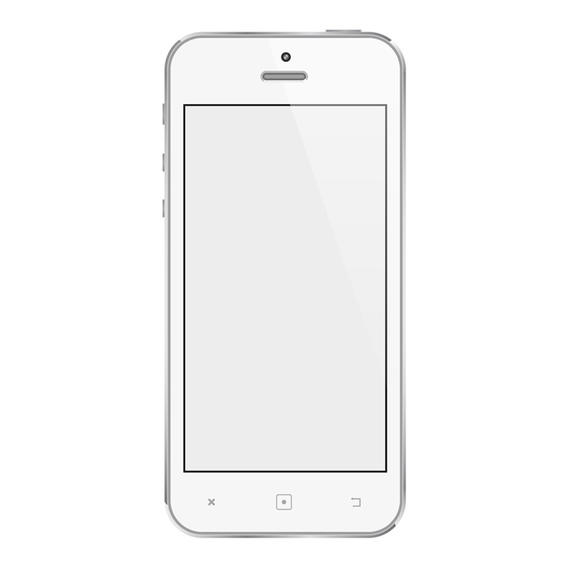 570x570 White Mobile Phone