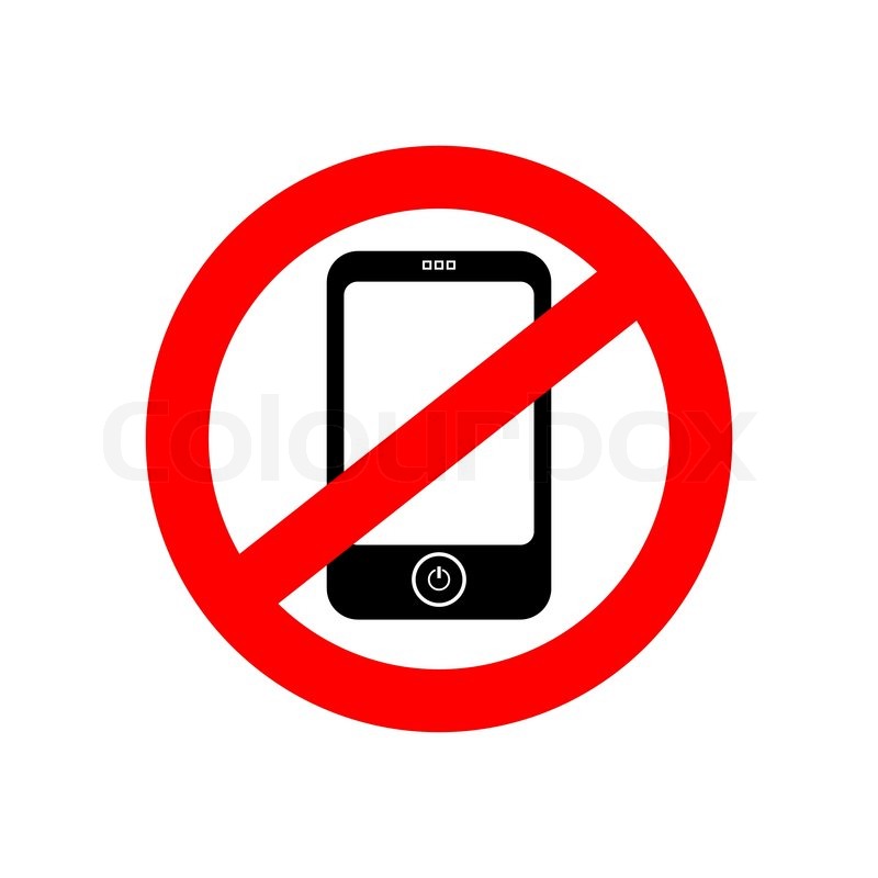 800x800 No Phone Vector Sign Stock Vector Colourbox