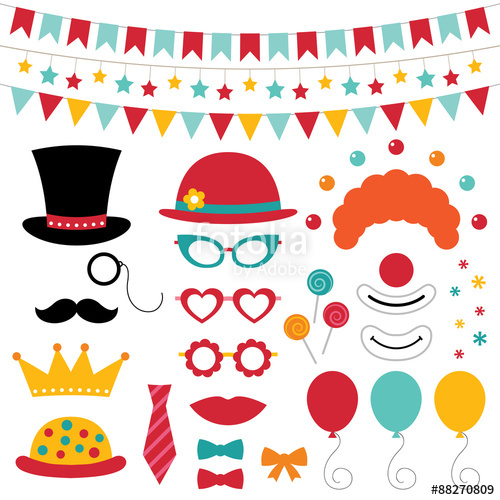 500x500 Circus Photo Booth Props And Decoration Stock Image And Royalty