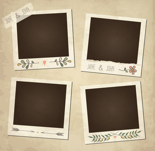 500x486 Cute Photo Frame Vector Set 08 Free Download