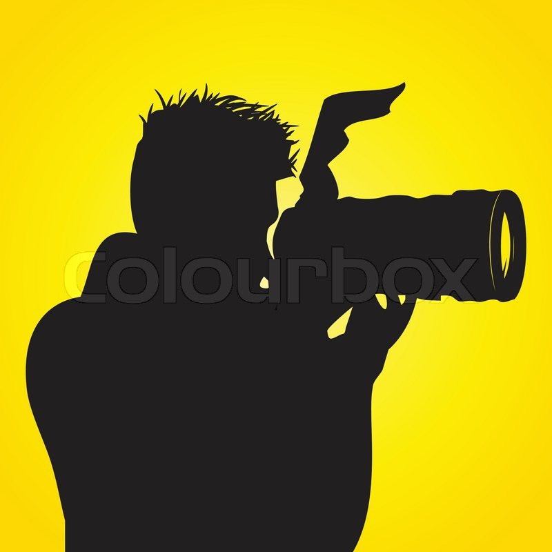 800x800 Photographer Silhouette Stock Vector Colourbox