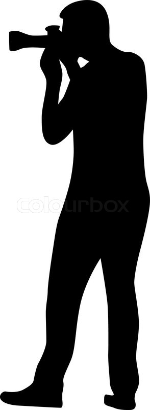 294x800 Photographer Silhouette Vector Stock Vector Colourbox