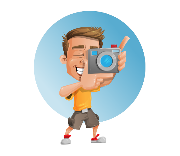 594x513 Free Photographer Vector Character Psd Files, Vectors Amp Graphics