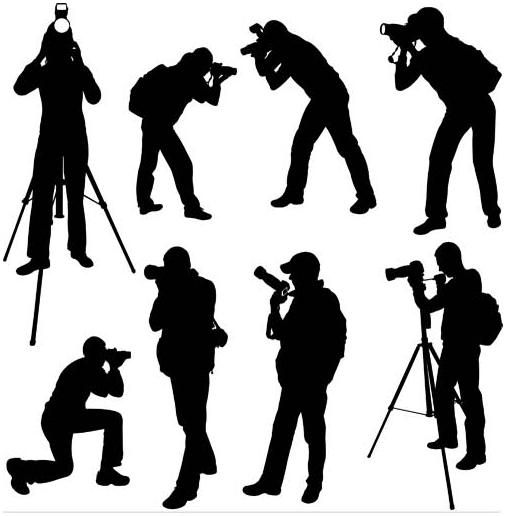 509x516 Silhouettes Of Photographers Vector Ai Format Free Vector