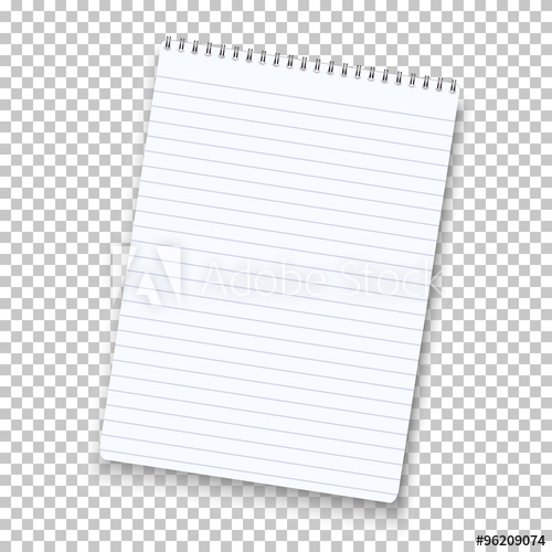 500x500 Photorealistic Vector Notepad Isolated On Transparent Background