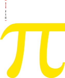 252x300 Gold Pi Symbol Clip Art