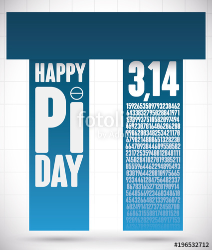 425x500 Pi Day Design With Pillar Structure Like Pi Symbol, Vector