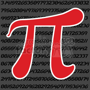 300x300 Royalty Free Red Pi Symbol In A Square 386459 Vector Clip Art