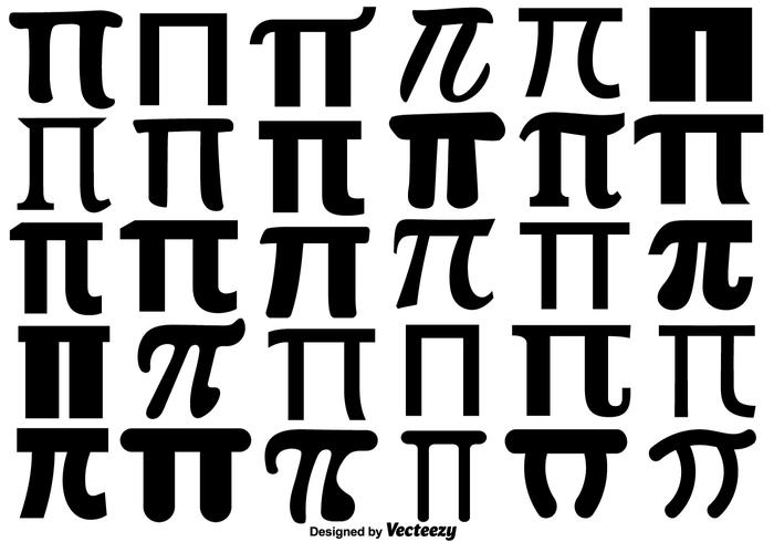 700x490 Vector Pi Symbol Icon Set