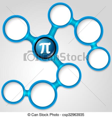 450x470 Vector Blue Frames For Your Text And Pi Symbol.