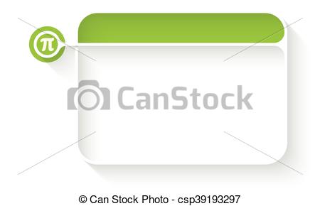 450x290 Vector Text Box For Your Text And Pi Symbol.
