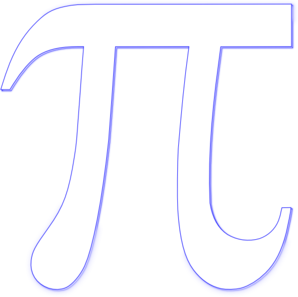 298x297 White Blue Pi Clip Art