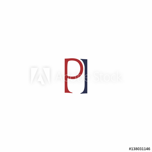 500x500 P I Letter Logo Vector