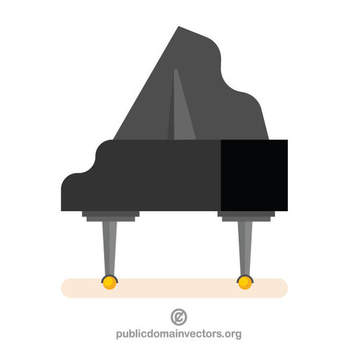 500x500 Grand Piano Vector Clip Art Public Domain Vectors