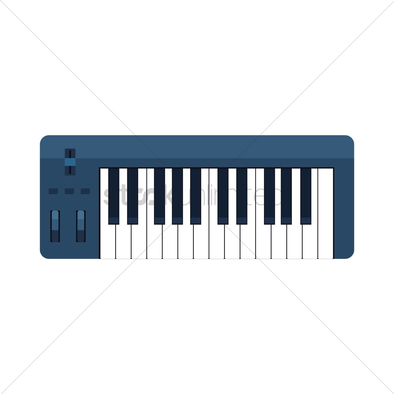 1300x1300 Electric Piano Vector Image