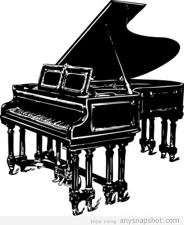 364x443 Piano Vector Clip Art