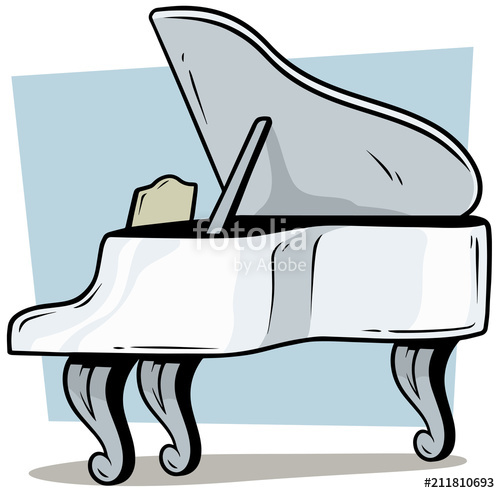 500x493 Cartoon Wooden White Grand Piano Vector Icon Stock Image And