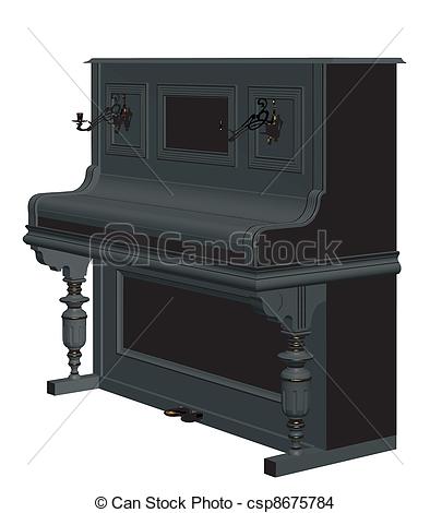 394x470 Piano Vector.