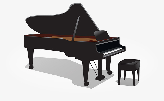 650x400 Vector Cartoon Piano And Chair, Cartoon Vector, Piano Vector