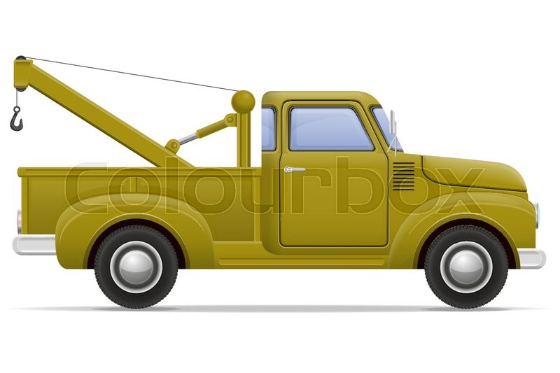 800x533 Old Retro Car Pickup Vector Illustration Isolated On White