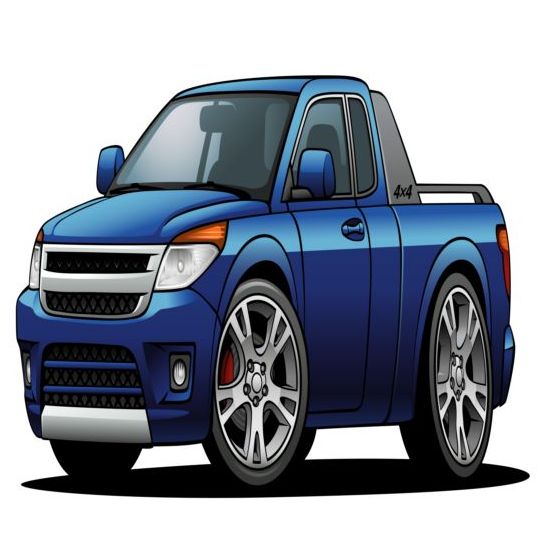 539x539 Pickup Car Design Vector 01 Free Download