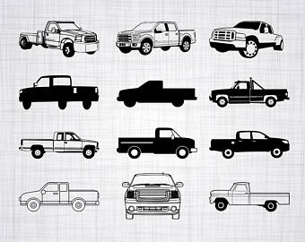 340x270 Pickup Truck Vectors Etsy