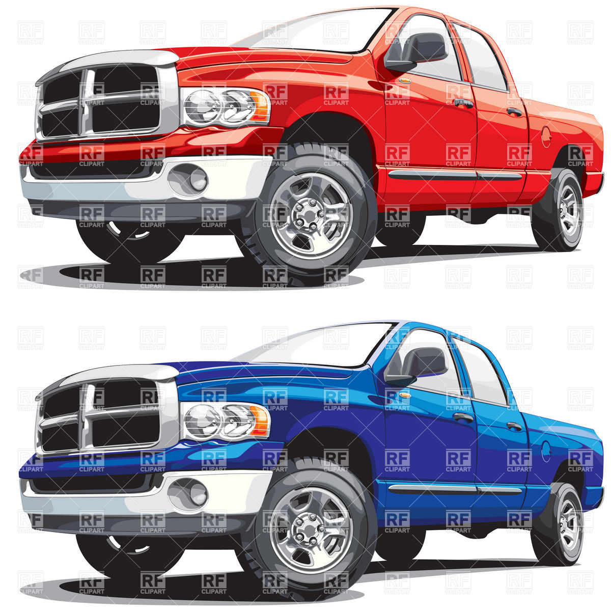 1200x1200 American Modern Pickup Truck Vector Image Vector Artwork Of