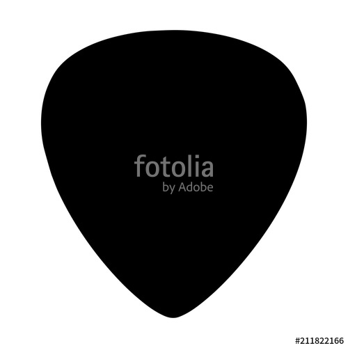 500x500 Guitar Pick Vector Icon Isolated On White Background. Stock Image