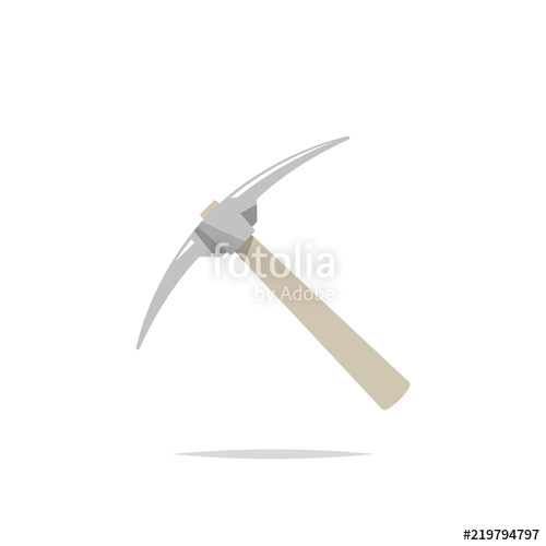 500x500 Mining Pickaxe Vector Isolated Stock Image And Royalty Free