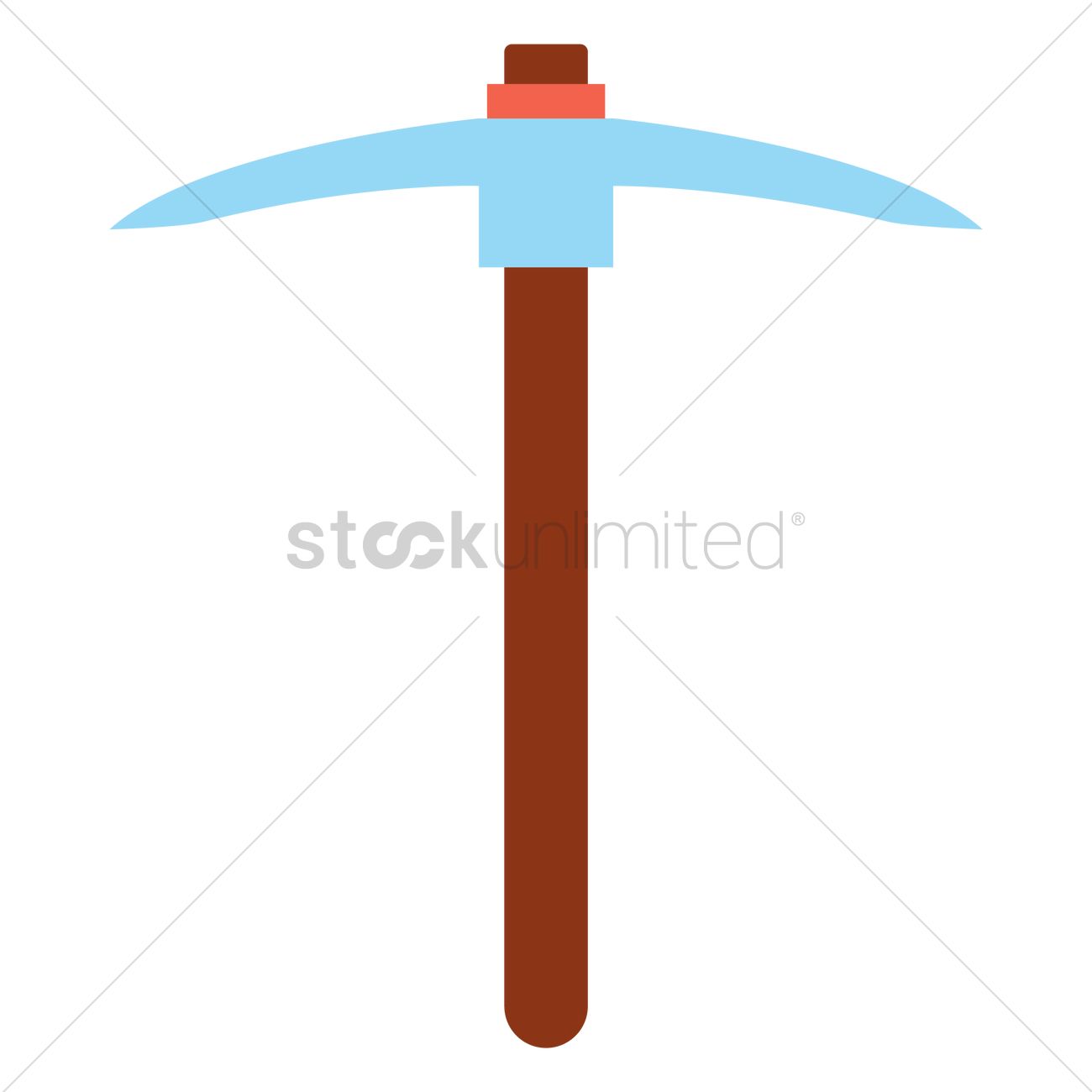 1300x1300 Free Pickaxe Vector Image