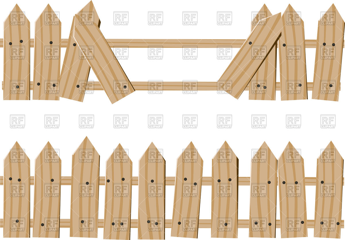 1200x838 Rustic Wooden Fence Vector Image Vector Artwork Of Objects