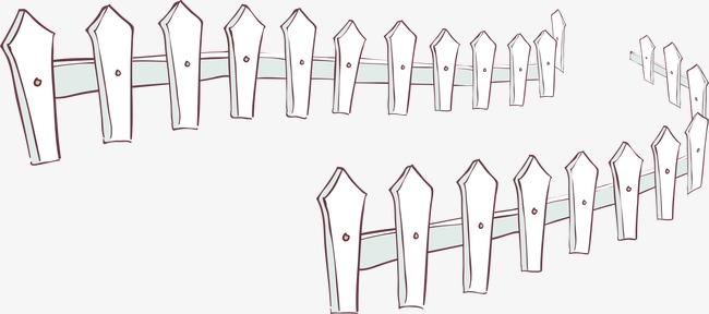 650x288 White Picket Fence, Vector, Ai, Cartoon Png And Vector For Free