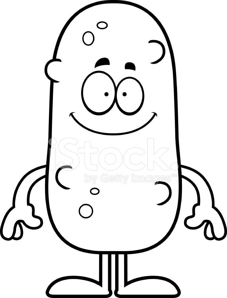 781x1024 Happy Cartoon Pickle Stock Vector
