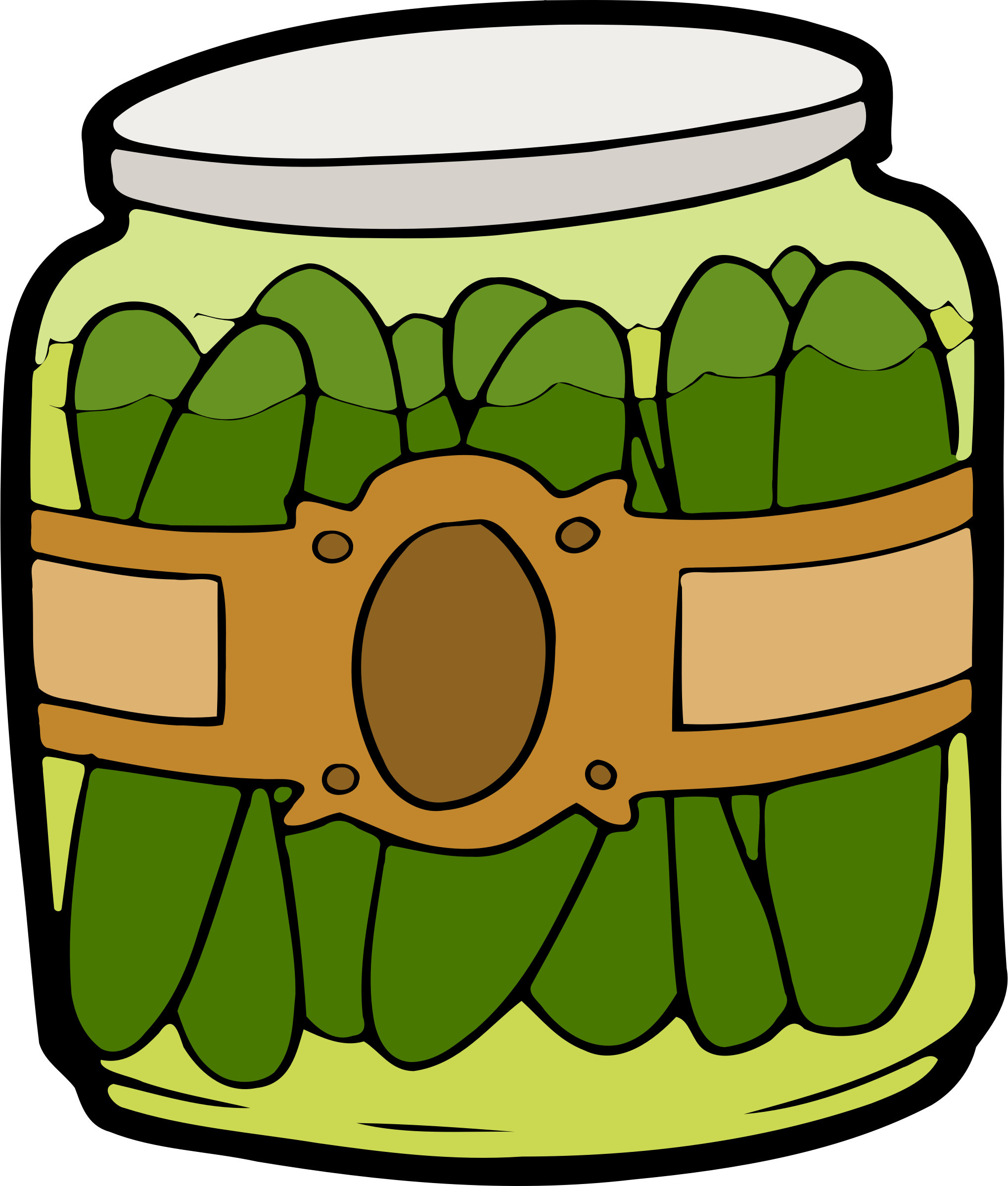 2038x2400 Jar Of Pickles Vector Clipart Image